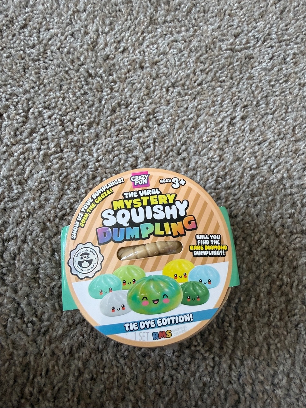 Mystery Squishy Dumpling Tie Dye Edition - Green/Blue